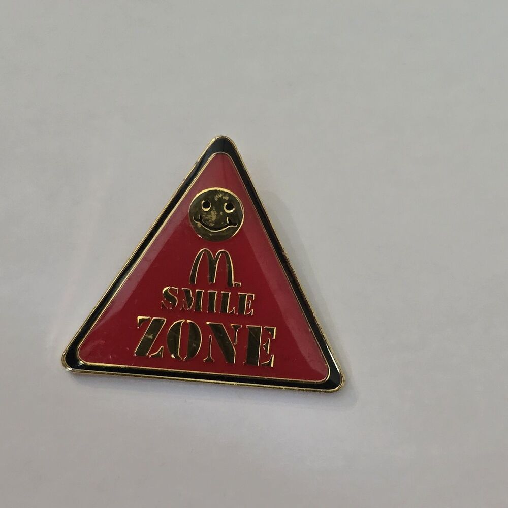 McDonald's Smile Zone Lapel Hat Employee Pin